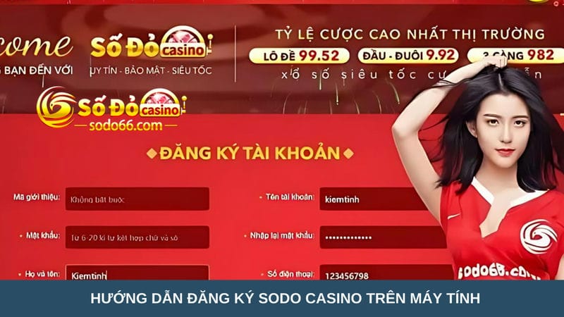 Hướng dẫn đăng ký Sodo Casino