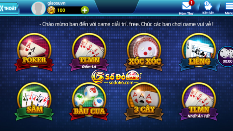 Điểm qua các game bài đổi thưởng uy tín cùng Sodo