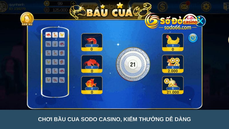 Chơi bầu cua Sodo Casino