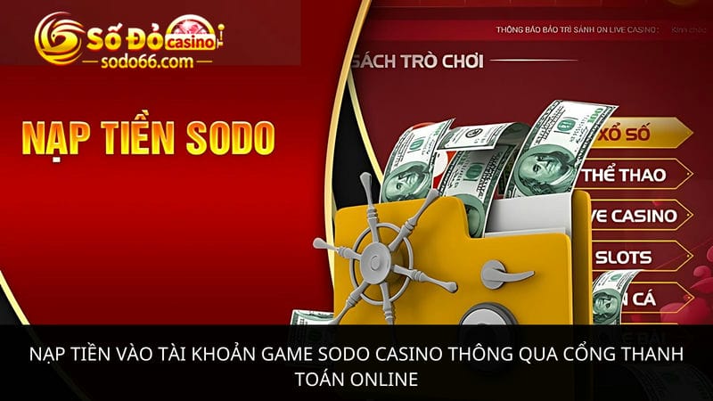 Nạp tiền vào tài khoản game Sodo Casino